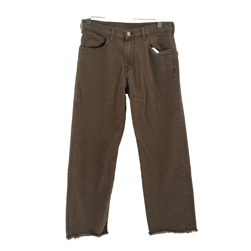 Massimo Alba Pants‎ Women Size 25 Brown Raw Hem